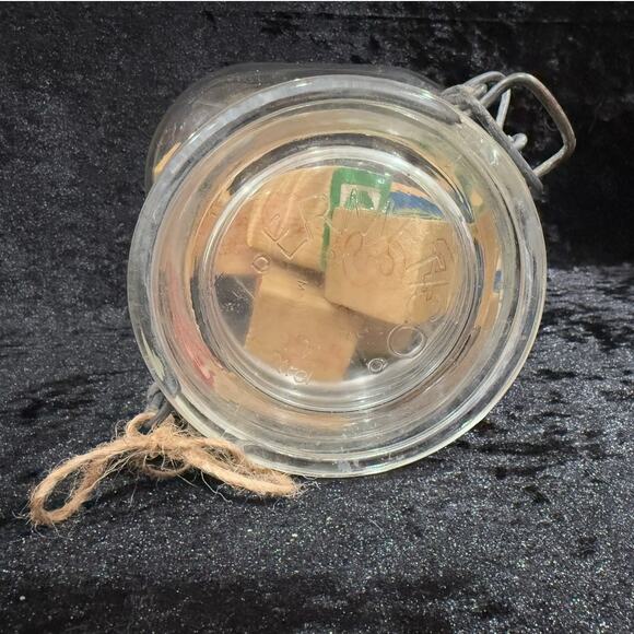 Vintage Wood Blocks in Glass Jar | Toys & Collectibles | Italian Glass - Picture 6 of 6
